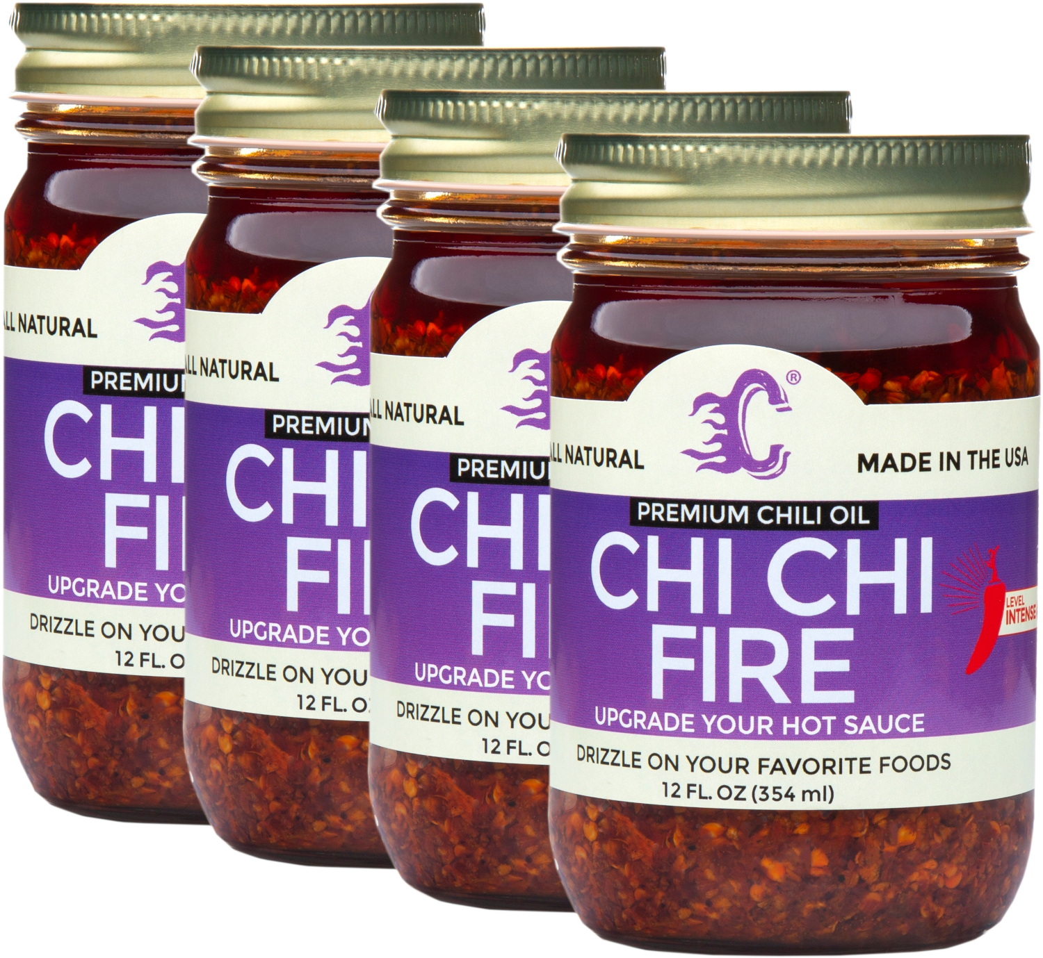 4 Pack (Save 5%) + FREE 3 Day Shipping - Chi Chi Fire Large 12OZ Jars (Very Spicy)