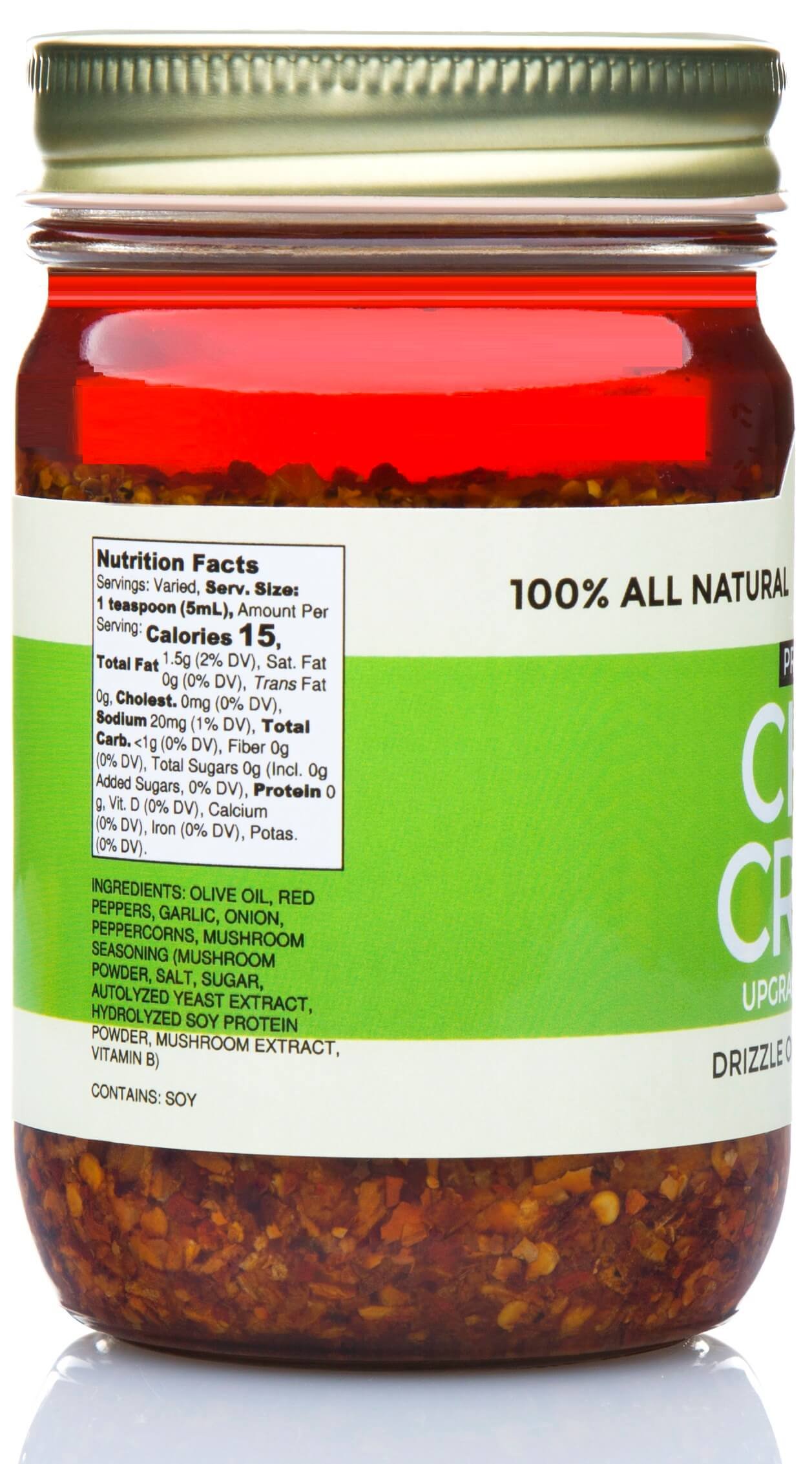Chi Chi Crunch - All Natural Premium Crunchy Chili Oil Condiment (Mild) 12 OZ