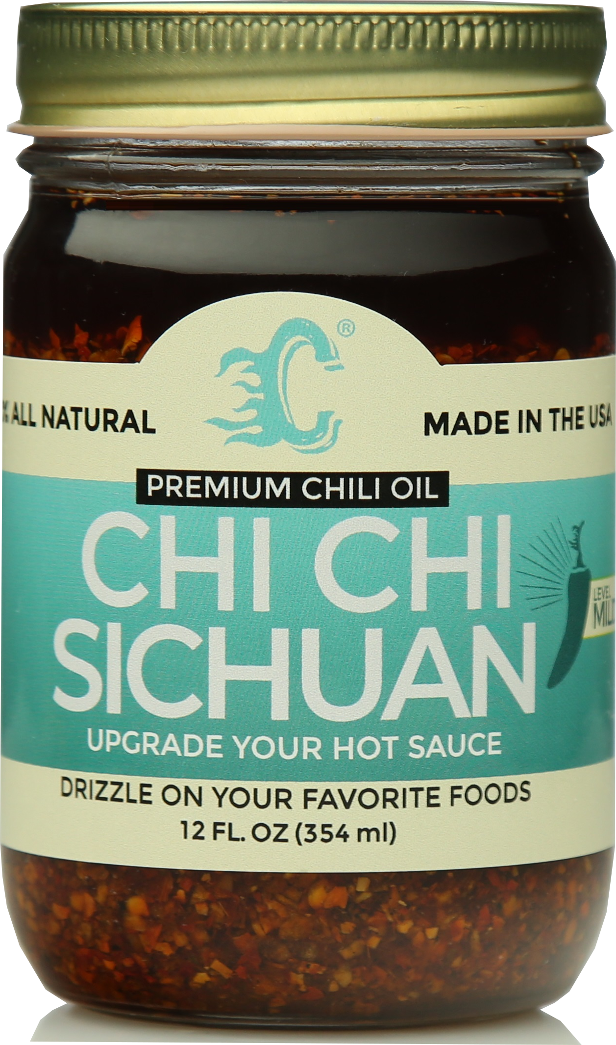 Chi Chi Sichuan - All Natural Premium Crunchy Chili Oil Condiment (Mild) 12 OZ